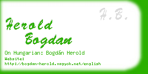 herold bogdan business card